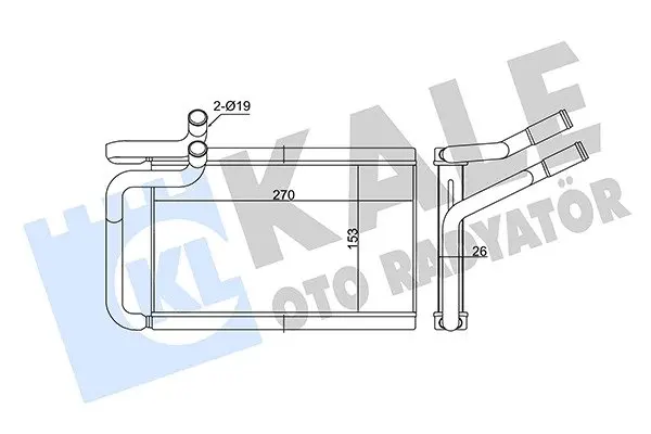Радіатор обігрівача Hyundai H-1 (07-) KALE OTO RADYATOR Kale 352155 (фото 1)