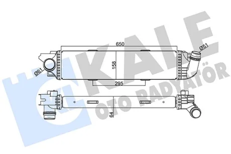 Радиатор интеркулера NIssan NV300, Opel VIvaro B KALE OTO RADYATOR Kale 352480