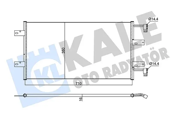 Радіатор кондиціонера Nissan Primastar, Opel VIVaro, Renault Trafic II KALE OTO RADYATOR Kale 352585 (фото 1)