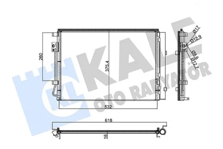 Радіатор кондиціонера Hyundai Accent IV (11-)/KIA Rio III (12-) KALE OTO RADYATOR Kale 353190