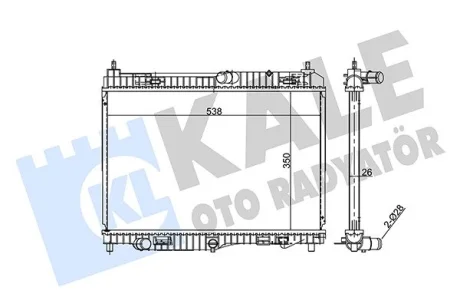 Радіатор охолодження Ford B-Max, Ecosport, Fiesta Vi, Transit Courier Radiator KALE OTO RADYATOR Kale 353880