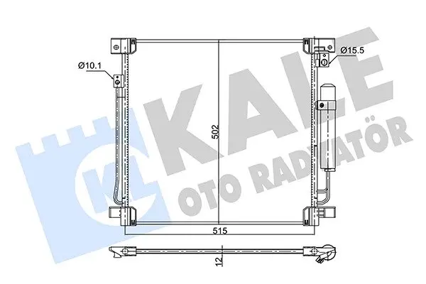 Радіатор кондиціонера Fiat Fullback, Mitsubishi L 200, Triton KALE OTO RADYATOR Kale 354015 (фото 1)