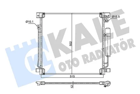 Радіатор кондиціонера Fiat Fullback, Mitsubishi L 200, Triton KALE OTO RADYATOR Kale 354015
