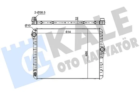 Радиатор охлаждения двигателя BMW 5 F10 (10-) 2.5i, 3.0i (N52) KALE OTO Kale 354235