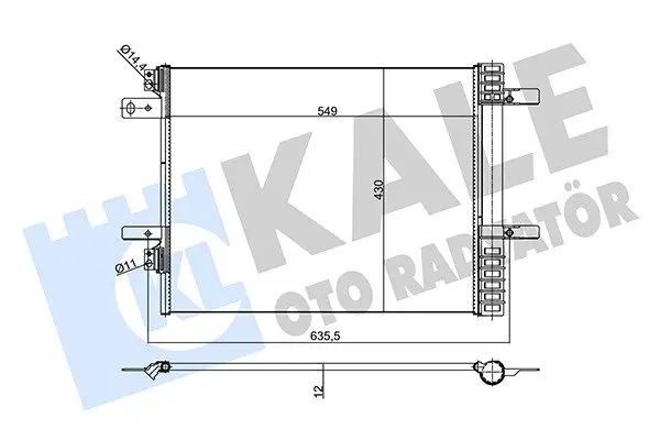 Радіатор кондиціонера Citroen Berlingo, C4 Picasso Ii, C4 Grand Picasso Ii Kale 355160 (фото 1)