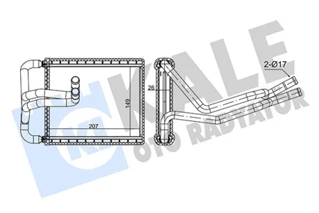 Радіатор обігрівача Hyundai Tucson KALE OTO RADYATOR Kale 355175