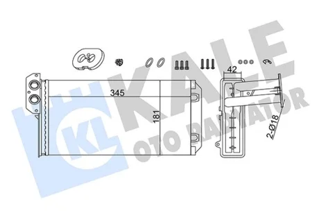 Радіатор обігрівача MB Sprinter/VW LT28 KALE OTO RADYATOR Kale 355280