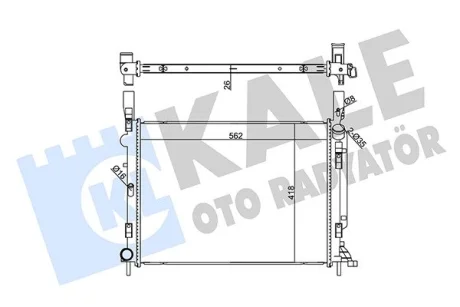 Радіатор охолодження Renault Kangoo, Grand Kangoo KALE OTO RADYATOR Kale 355565