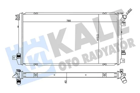 Радиатор охлаждения Nissan Interstar, Opel Movano, Renault Master II KALE OTO RADYATOR Kale 355575