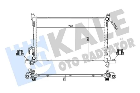 Радиатор охлаждения NIssan NV300, Opel VIvaro, Renault TrafIc III KALE Kale 355630
