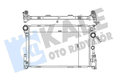 Радіатор охолодження MB C-Class KALE OTO RADYATOR Kale 355655