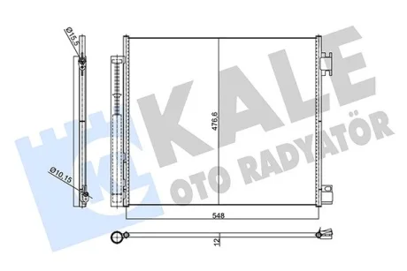 Радиатор кондиционера Nissan Qashqai II, X-Trail, Renault Espace V KALE OTO RADYATOR Kale 356110