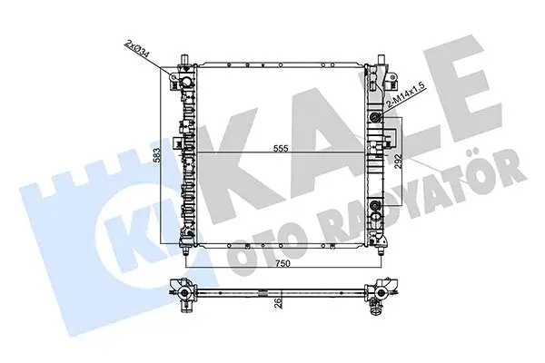 Радіатор охолодження Ssangyong Actyon I, Kyron Radiator KALE OTO RADYATOR Kale 356325 (фото 1)