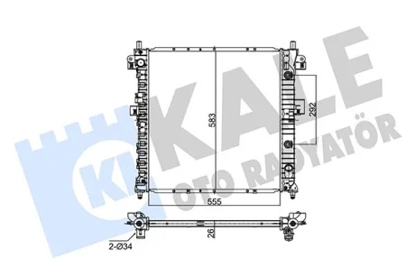 Радіатор охолодження SsangYong Actyon KALE OTO RADYATOR Kale 356405