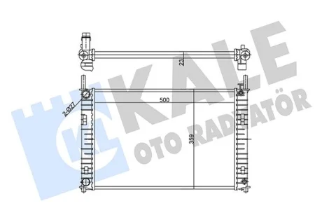 Радиатор охлаждения Ford Fiesta V, Fusion, Mazda 2 KALE OTO RADYATOR Kale 356885