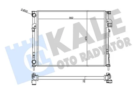Радіатор охолодження Renault Trafic II/Opel Vivaro/Nissan Primastar KALE OTO RADYATOR Kale 356890