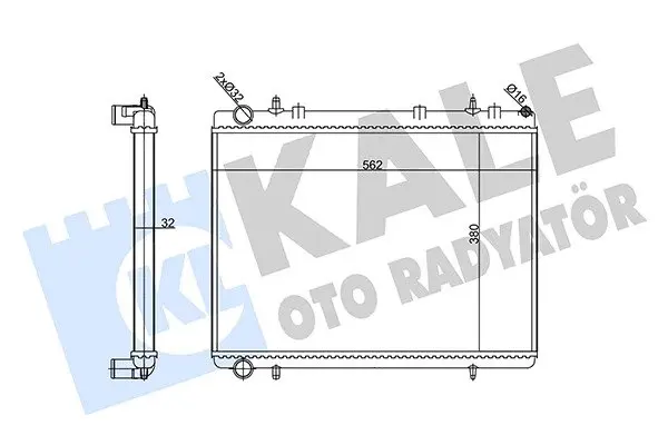 Радиатор охлаждения Citroen C4/Peugeot 307 KALE OTO RADYATOR Kale 356915 (фото 1)