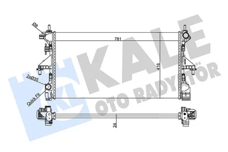 Радиатор охлаждения двигателя Citroen Jamper/Peugeot Boxer/Fiat Ducato (06-) 2.2 Kale 356960