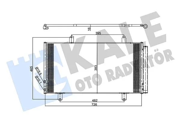 Радіатор кондиціонера Toyota Camry XV40 (06-), XV50 (11-)/Lexus ES (06-) KALE OTO RADYATOR Kale 357365 (фото 1)