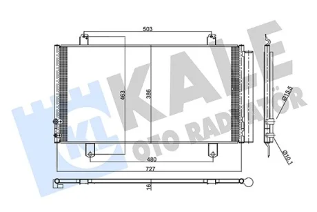 Радіатор кондиціонера Toyota Camry (XV50) (11-) KALE OTO RADYATOR Kale 357370