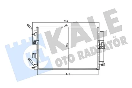 Радіатор кондиціонера Ford C-MAX II, Focus III KALE OTO RADYATOR Kale 357380