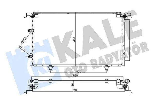 Радіатор кондиціонера Toyota Camry XV30 (01-) KALE OTO RADYATOR Kale 357705 (фото 1)