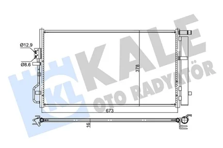 Радіатор кондиціонера Hyundai Tucson, Kia Sportage IV KALE OTO RADYATOR Kale 357750