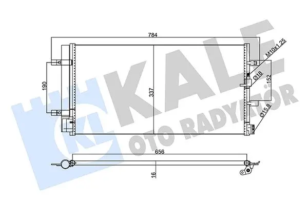 Радіатор кондиціонера Audi A4, A5, A6, A7, Q5 Condenser KALE OTO RADYATOR Kale 357770 (фото 1)