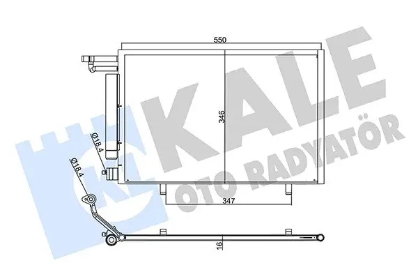 Радиатор кондиционера Ford B-Max, Fiesta VI KALE OTO RADYATOR Kale 357775 (фото 1)