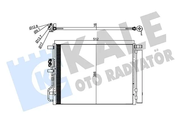 Радіатор кондиціонера Hyundai Tucson KALE OTO RADYATOR Kale 357785 (фото 1)