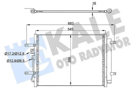 Радиатор кондиционера Hyundai Ioniq, Kia Niro KALE OTO RADYATOR Kale 357875