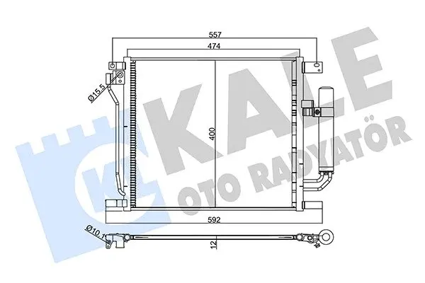 Радіатор кондиціонера Nissan Juke, Pulsar KALE OTO RADYATOR Kale 358070 (фото 1)