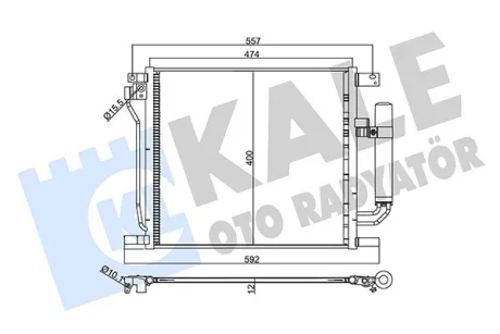 Радіатор кондиціонера Nissan Juke, Pulsar KALE OTO RADYATOR Kale 358070