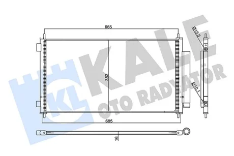 Радиатор кондиционера Honda CR-V III KALE OTO RADYATOR Kale 358075