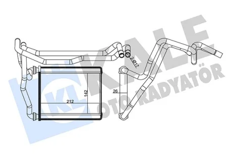 Радіатор обігрівача Toyota Rav 4 II (00-) KALE OTO RADYATOR Kale 358580
