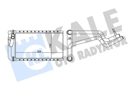 Радиатор отопителя Honda Civic VIII (06-), CR-V III (07-) KALE OTO RADY Kale 358620