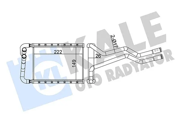 Радиатор отопителя Hyundai Santa Fe II KALE OTO RADYATOR Kale 358630 (фото 1)