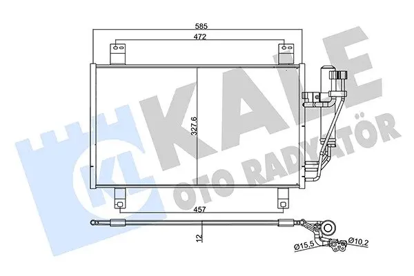 Радіатор кондиціонера Mazda 2, CX3 KALE OTO RADYATOR Kale 358735 (фото 1)