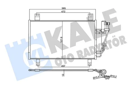 Радиатор кондиционера Mazda 2, CX3 KALE OTO RADYATOR Kale 358735