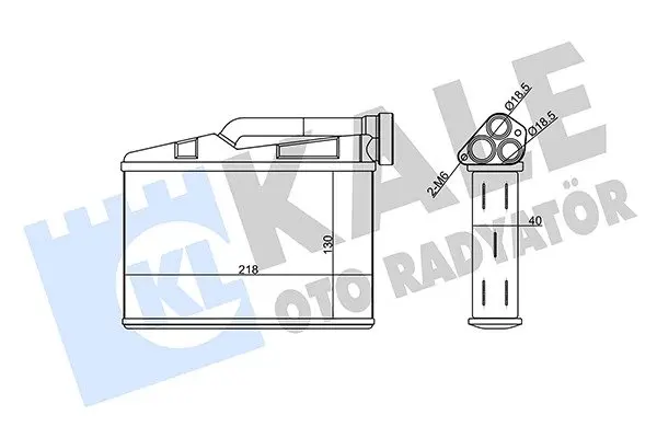 Радиатор отопителя BMW 5 E39 (96-), X5 E53 (00-) Kale 360185 (фото 1)