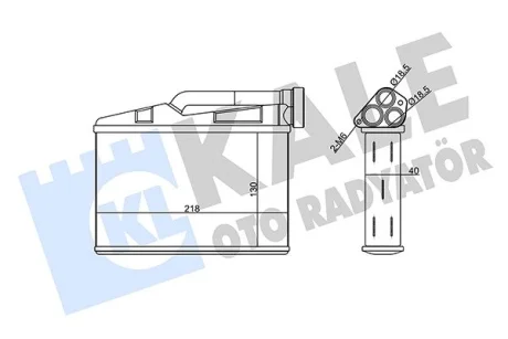 Радіатор отопителя BMW 5 E39 (96-), X5 E53 (00-) KALE OTO RADYATOR Kale 360185