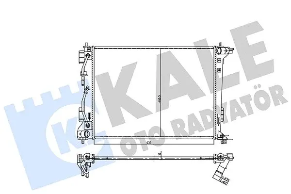 Радіатор охолодження двигуна (паяний) Hyundai Tucson (15-), iX35 (09-)/KIA Sportage (15-) 1.6i, 2.0i KALE OTO RADYATOR Kale 361980 (фото 1)