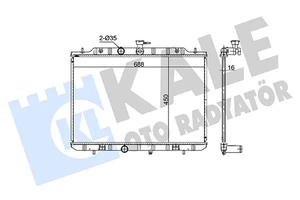 Радиатор охлаждения двигателя (паяный) Nissan X-Trail II (07-) KALE OTO Kale 362330 (фото 1)