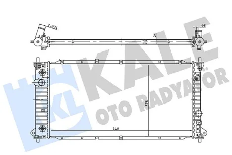 Радіатор охолодження двигуна (паяний) SsangYong Actyon II, Korando (10-) АКПП KALE OTO RADYATOR Kale 362350