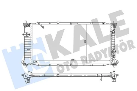 Радіатор охолодження двигуна (паяний) SsangYong Actyon II, Korando (10-) МКПП KALE OTO RADYATOR Kale 362355