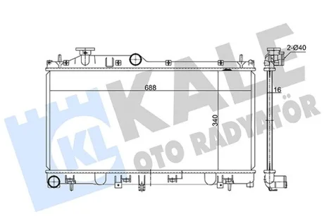 Радіатор охолодження двигуна (паяний) Subaru Forester (12-) 2.0i, 2.5i KALE OTO RADYATOR Kale 362360