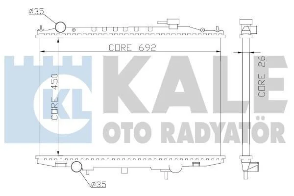 Радіатор охолодження Nissan NP300 (08-), Pick Up (98-) 2.5D KALE OTO RADYATOR Kale 362900 (фото 1)