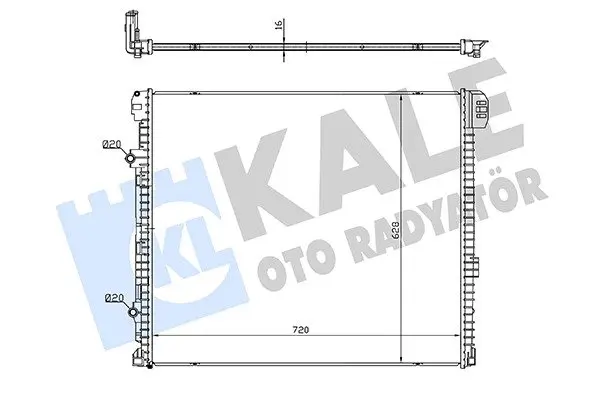 Радіатор охолодження (додатковий) VW Crafter (16-)/MAN TGE (17-) 2.0TDi KALE OTO RADYATOR Kale 363585 (фото 1)