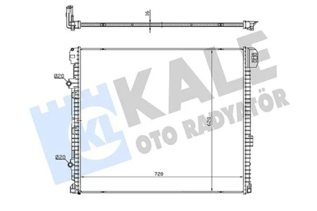 Радіатор охолодження (додатковий) VW Crafter (16-)/MAN TGE (17-) 2.0TDi KALE OTO RADYATOR Kale 363585