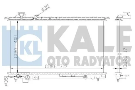 Радиатор охлаждения Hyundai Sonata IV, Xg KALE OTO RADYATOR Kale 369300